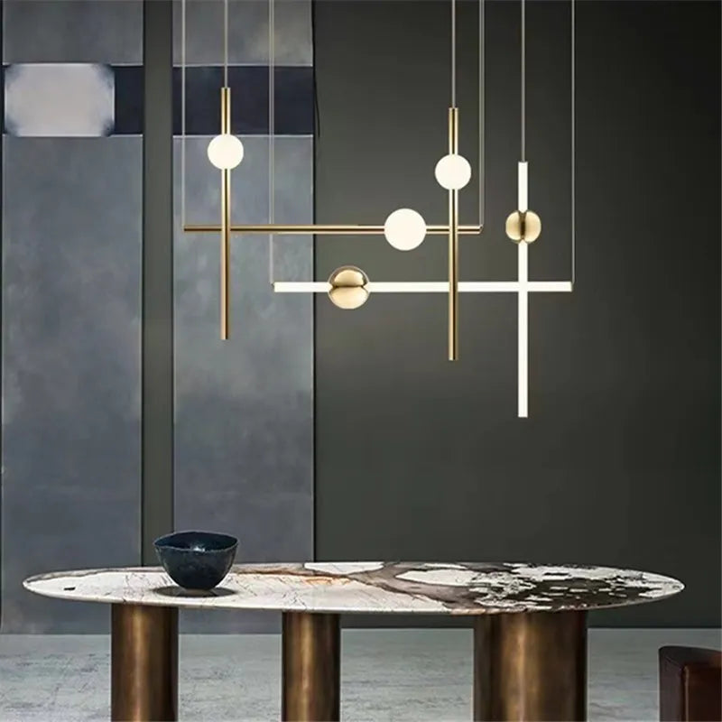 Axyaa Nordic Glass LED Globe Pendant Lamp - Post-Modern Design