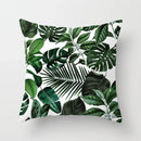 Axyaa Tropical Leaf Cactus Monstera Cushion Cover 45*45cm - Decorative Pillowcase