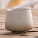 Coarse Pottery Glazed Teacups Set by Axyaa - Japanese Style Coffee Mugs for Home Decor