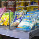 Axyaa Transparent Plastic Shelf Divider for Convenience Store and Supermarkets