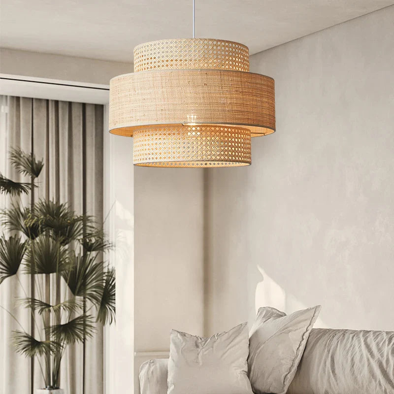 Axya Bamboo Pendant Lamps for Living, Dining, Bar - Handmade Natural Wabi Sabi Style