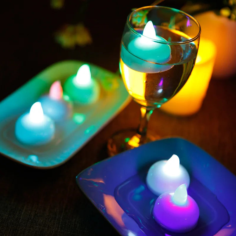 Axya Flameless Flickering LED Water Candles for Wedding Party Decoration