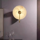 Axyaa Alabaster Round LED Wall Lamp for Living Room Bedroom Aisle Indoor Decor