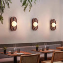Axyaa Marble LED Wall Lamp - Brown Metal Sconce for Stairs, Bedroom, Restaurant, Aisle