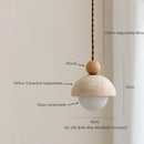 Axyaa Yellow Travertine LED Pendant Lamp: Wabi Sabi Home Decoration Hanglamp