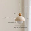 Axyaa Wabi Sabi LED Pendant Lamp Yellow Travertine Hanglamp for Home Decoration