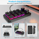 Axyaa 12-Key Macro Custom Mechanical Keyboard with Hot-swap, Bluetooth, and USB Connectivity
