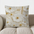 Axyaa Floral Pearl Accent Throw Pillow Coral Sofa Bedroom Car Cushion Cover