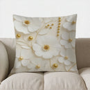 Axyaa Floral Pearl Accent Throw Pillow Coral Sofa Bedroom Car Cushion Cover