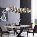 Axyaa Crystal Chandelier Pendant Lamp for Living and Dining Room Lighting
