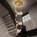 Axyaa Modern Staircase Chandeliers LED Pendant Light for Living Room Decor