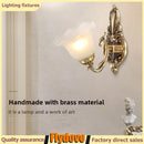 Axyaa Retro LED Copper Double Head Wall Lamp for Living Room and Bar