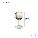 Axyaa Gold Chrome Glass Table Lamp | Luxury Decor for Living Room, Villa, Cafe