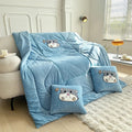Axyaa Panda Flannel Cushion Quilt Pillow - Cute 2 in 1 Sofa Car Office Decor