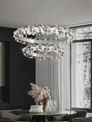 Axyaa Sun Flower Crystal Rings Chandeliers: Modern Luxury Nordic Home Decor Lighting