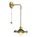 Axyaa Amber Glass LED Wall Sconce Indoor Lighting for Living Room Bedroom Bar