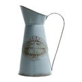 Axyaa Metal Flower Vase Galvanized Finish Rustic Flower Jug for Indoor and Outdoor Decor