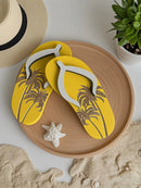Boho Wood Palm Tree Flip-Flop by Axyaa: Tropical Style Desktop Ornament for Summer Display