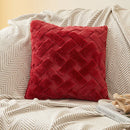 Axyaa Simple Striped Rabbit Plush Pillowcase in Double-Sided Velvet Cover