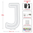 Axyaa Large Colorful Neon Light Sign with A-Z Alphabet & Free Stand