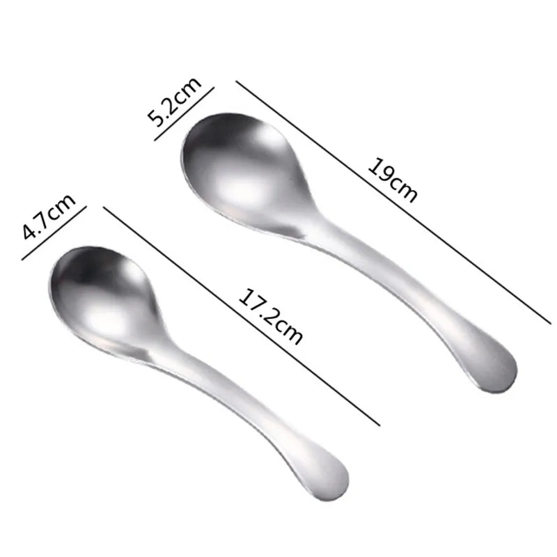 Axyaa Stainless Steel Long Handle Soup Ladle Golden Rice Spoon Kitchen Tableware