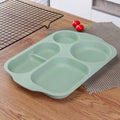 Axyaa Plastic Student Dinner Plate with Multiple Compartments and Anti-fall Design