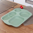 Axyaa Plastic Student Dinner Plate with Multiple Compartments and Anti-fall Design