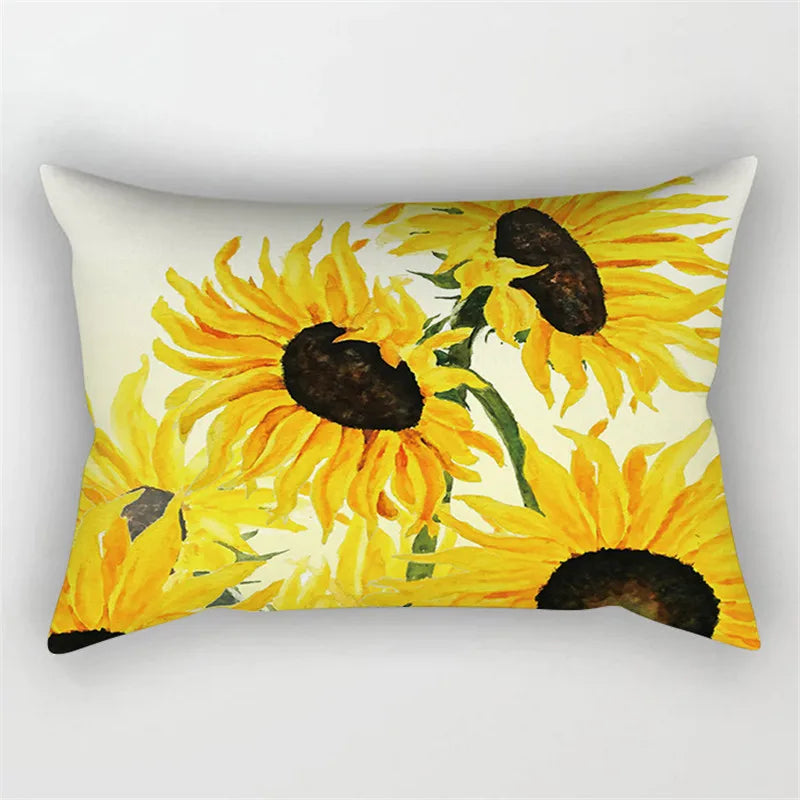 Yellow Geometric Cushion 30x50 Pillowcase for Living Room Sofa and Bed - Axyaa Home