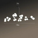 Axyaa Glass Ball Chandelier: Nordic 24-Head LED Pendant Light for Home Décor