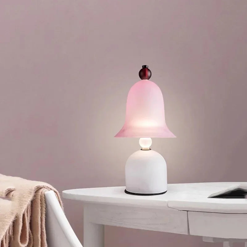 Axyaa Nordic Pink Table Lamp Modern Minimalist Art Lighting for Living Bedroom Children's Room