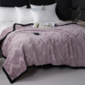 Axyaa Double Layer Rabbit Plush Blanket for Sofa and Air Conditioning