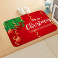 Axyaa Christmas Santa Elk Door Mat - Home Kitchen Bathroom Non-Slip Carpet