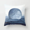 Blue Marble Geometric Cushion Cover 45x45cm for Home & Office Decor by Axyaa