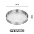 Axyaa Stainless Steel Double Layer Sauce Dip Bowls Snack Plate for BBQ Seasoning
