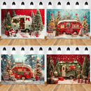Axyaa Christmas Party Decoration Background Cloth Car & Tree Hanging Cloth