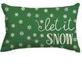 Axyaa Merry Christmas Tree Motto Green Pillowcase 30X50cm