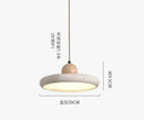 Axyaa Natural Stone LED Pendant Light: Nordic Retro Travertine Chandelier for Home Décor.