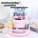 Axyaa Rotatable Pen Holder & Desk Organizer for Students - Multifunctional & Creative Shelf