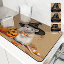 Axyaa Halloween Mouse Kitchen Drying Mat