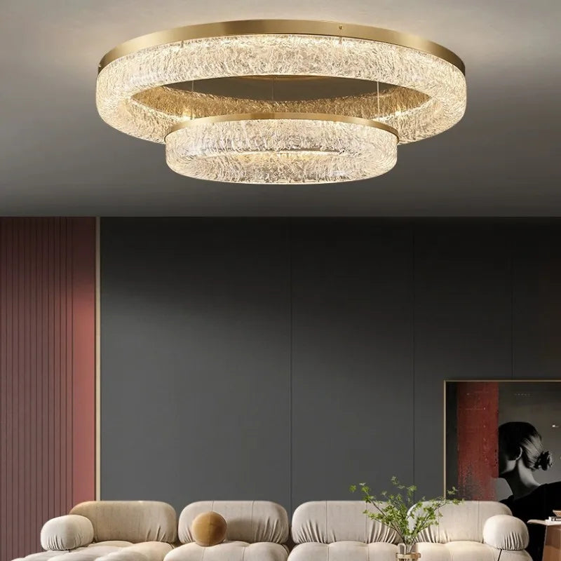 Axyaa Brass LED Ceiling Light for Living Room, Kitchen & Bedroom