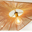 Axyaa Rope Weave Straw Hat Chandelier for Home Ceiling Lighting