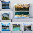 Axyaa Mountain Forest Lake Sofa Cushion Cover