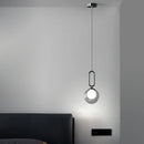 Axyaa Modern Black LED Pendant Chandelier for Bedroom and Living Room