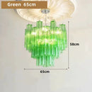 Axyaa Glass Art Pendant Light - White Pink Modern French Design for Home Decor