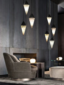 Axyaa Marble LED Chandelier: High-End Luxury Lighting for Home Decor & Living Spaces