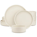 Axyaa VANCASSO VENUS Cream White Stoneware Dinnerware Set for 4/8/12 People