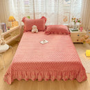 Axyaa Monet Garden Series High Gram Milk Fleece Embroidered Bed Cover