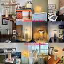 Axyaa Mushroom Travertine Table Lamp - Modern Yellow Stone Desk Lamp