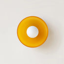 Axyaa Designer Glass Wall Lamp for Modern Italy Decor - White/Green/Orange Lampshade