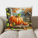 Autumn Pumpkin & Candles Decorative Pillow Cover by Axyaa - Sofa Bedroom Car Décor